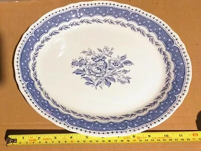 Buy 2 X Grindley Avon Blue Floral Design Oval Plates Dish  • 9.95£