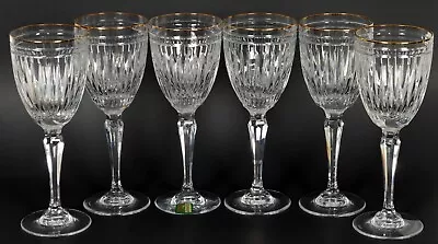 Buy Waterford Marquis Crystal Hanover Gold Set Of 6 Wine Glasses 7 5/8  • 158.84£