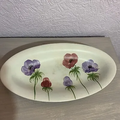 Buy E Radford Vintage Art Pottery Oval Earthenware Dish Hand Painted Anenome • 8£