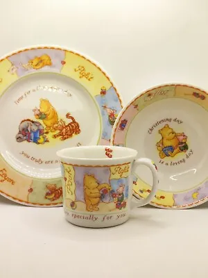 Buy Royal Doulton Disney Christening Collection Classic Winnie T Pooh Bowl Mug Plate • 11.99£