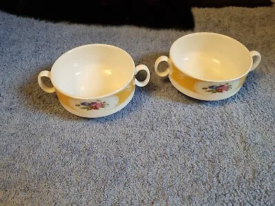 Buy Vintage 2 X Royal Doulton The Ultimate Hotel China Double Handled Soup Bowls • 9.99£