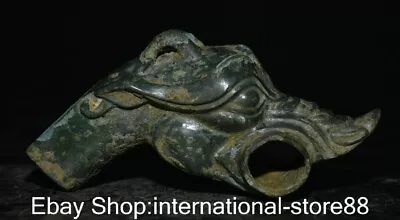 Buy 3.8  Rare Old Chinese Bronze Ware Dynasty Palace Dragon Head Walking Stick • 150£