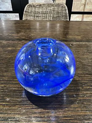 Buy Kosta Boda Blue Swirl Glass Candle Holder Paperweight • 9.99£
