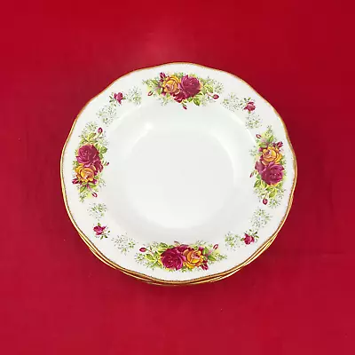 Buy Rosina China - Set Of 3 Vintage Queen's Floral Pattern Deep Plates 8.25  OP 3056 • 25£