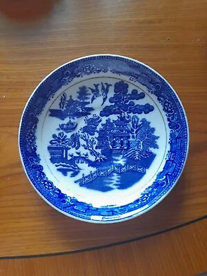 Buy Beautiful Blue And White Old Willow Royal Albert Crown Saucer • 5£