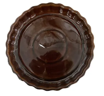 Buy Denmead Pottery Glazed Brown Small Flan Dish • 5.99£