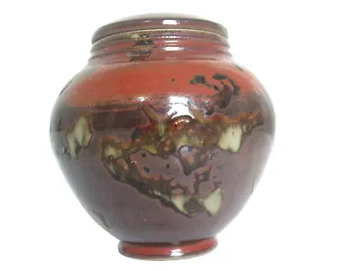 Buy Geoff Ambler Quality Large Tenmoku Lustre Glaze Studio Pottery Lidded Jar Vase • 39.99£