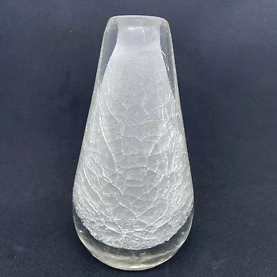 Buy Vintage Heavy Art Glass Crackle Bud Vase,  • 19.50£