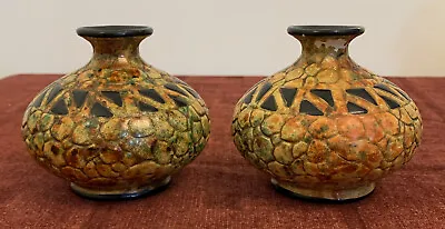 Buy 2 Vintage Pottery Squat Vases Reg 766077 C1930’s, 4” Tall • 3.50£