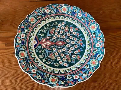 Buy Vtg Turkish Pottery Plate Yilmaz Cini Kutahya Floral Hand Painted Made Beautiful • 25£