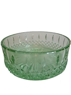 Buy Bowl Depression Glass Medium Bowl Green Diamond Pattern Estate Mint Condition • 17.29£