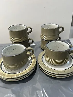Buy Purbeck Pottery Cups And Saucers X 6 • 9.99£