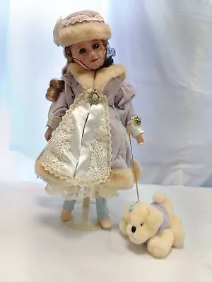 Buy Franklin Mint Heirloom Collection Porcelain Doll With Puppy In Original Box • 7.50£