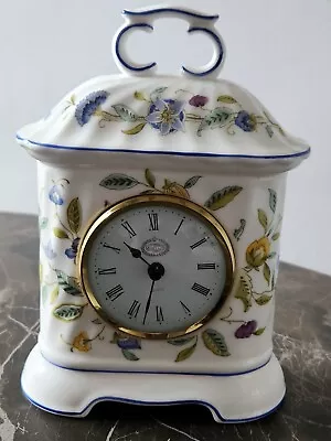 Buy MINTON HADDON HALL BLUE TRIM MANTLE Perfect Condition Clock Working • 17.99£