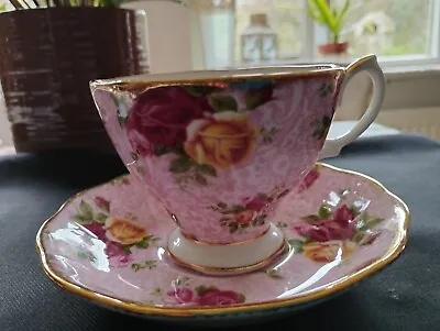 Buy Royal Albert Old Country Roses Dusky Pink Lace Cup & Saucer • 16.99£