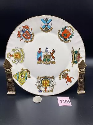 Buy WH Goss Crested China - Bagware Empire Plate - 9 Various Scotland Crests • 27.50£