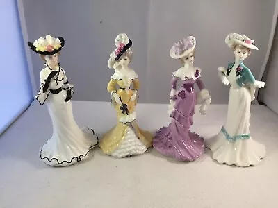 Buy 4 Small Coalport Figurines - Lady Frances, Eliza, Sarah, Rose, 1992 • 22.99£