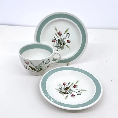 Buy Vintage Wood & Sons Clovelly Teacup Trio, Elegant Porcelain Set, Floral Design • 14.99£