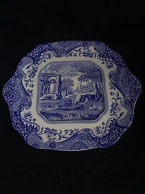 Buy Spode Italian Square Plate Blue & White Design C.18162 • 9£