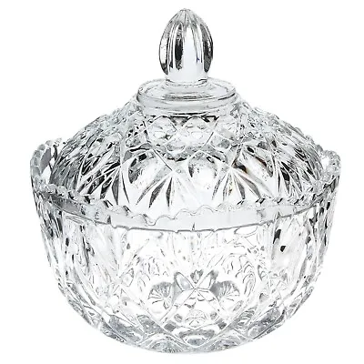 Buy Glass Sweet Bowl Sugar Jar With Lid Large Candy Cookie Container Box Wedding • 9.99£