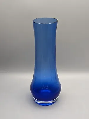 Buy Riihimaki Tamara Aladin Vintage Blue Vase Art Glass 1960s Scandinavian Finland • 30£