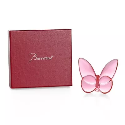 Buy Baccarat Crystal Pink Clear Figurines In Box New H/2.36 W/3.14in W/box Gift • 153.08£