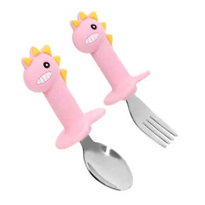 Buy 1 Set Self-feeding Learning Spoons Feeding Spoon Steel Self Feeding Utensils • 7.11£