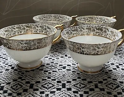 Buy Vintage Springfield English Bone China Pottery Tea Cups Set Of 4  • 11.55£