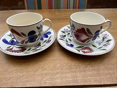 Buy 2 Vintage TG Green Oakville Cups And Saucers • 9£