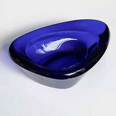 Buy Vintage Czech Bohemian Colbalt Blue Glass Dish Sklo? • 8£