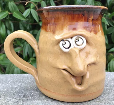 Buy UGLY FACE MUG. Vintage Pottery Handcrafted. Tea/Coffee. Glazed Stoneware. • 5.50£