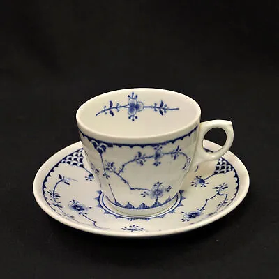 Buy Furnivals Limited Cup & Saucer Denmark Blue 1905-1913 Smooth Rim Finely Fluted • 41.61£