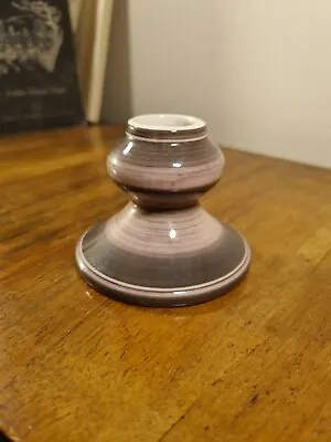 Buy Vintage Jersey Pottery Concentric Circle Design Purple Lilac Candle Holder 5.5cm • 7.50£