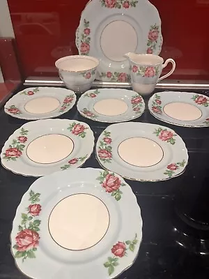 Buy Vintage Colclough China Tea Plates With Milk & Sugar • 0.99£