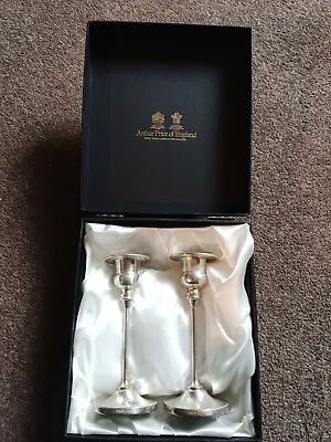 Buy Vintage 1980 Arthur Wood Of England Silver Plated Candle Sticks • 28£
