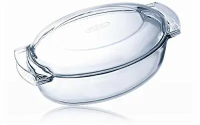 Buy Pyrex Glass Oval Kitchen Casserole Dish With Large Lid 5.8L Microwave Oven Proof • 29.99£