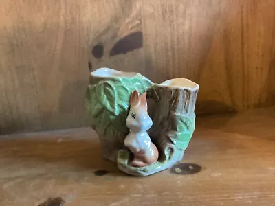 Buy Eastgste Pottery Twin Bud Vase With Rabbit 8cm In Vgc • 2£