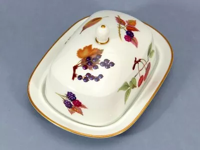 Buy Royal Worcester Evesham  LIDDED BUTTER / CHEESE  DISH RARE VGC • 23.99£