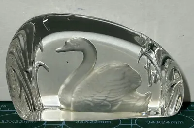 Buy Wedgwood Lead Crystal Glass Swan Paperweight Ornament 10.5cm • 13.99£