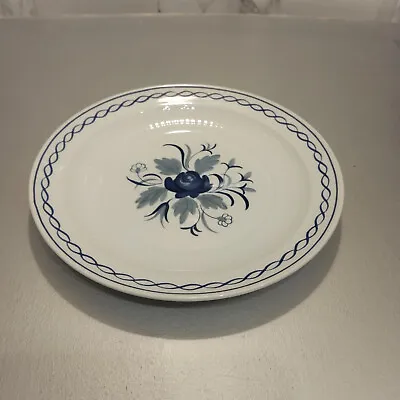 Buy Adams Baltic Blue & White Floral 8  Salad Or Side Plates • 5£