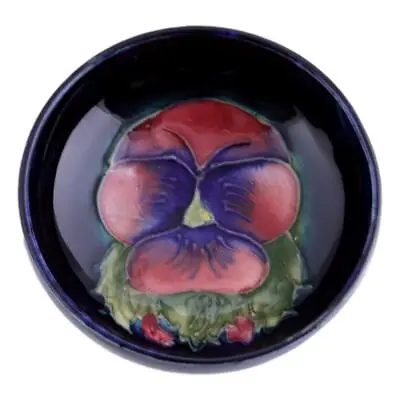 Buy Antique MOORCROFT Pottery PANSY Bowl 3 1/8  (8 Cm) Diameter  • 94.99£