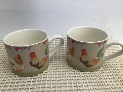 Buy Laura Ashley Mugs X 2 Farmhouse Chicken  Cups Coffee Tea Ceramic Tableware • 19.99£