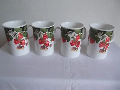 Buy Duchess Mugs × 4 - Fine Bone China - Strawberry Pattern - Used • 9.99£