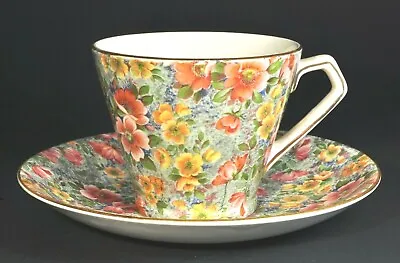 Buy Vintage 1940's Lord Nelson Briar Rose Flat Cup & Saucer Crafted In England Gold • 37.92£