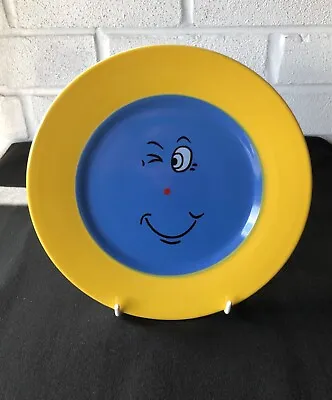 Buy Trade Winds Tableware Funny Face Yellow & Blue 8” Plate Children’s Dinnerware • 5£