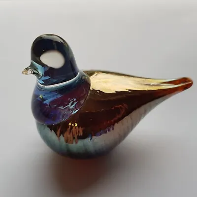 Buy Studio Glass Bird Figurine Hand Blown Finch VTG Finland Nordic Design Art Lustre • 70£