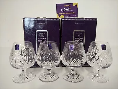Buy Edinburgh Crystal Classical Collection (206117) Iona Brandy Glasses Set Of 4 • 29.99£