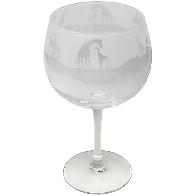 Buy Animo Glass Giraffe Engraved Gin Balloon Large Copa Glass Glassware Gift Idea • 22.99£