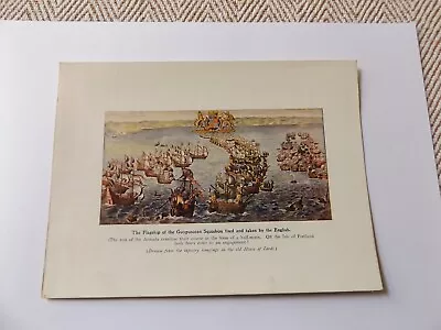 Buy Spanish Armada: Old Colour Book Plate PRINT • 5.95£
