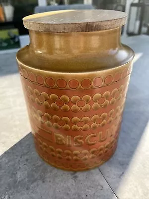 Buy Vintage Hornsea Pottery Saffron Biscuit Canister Jar  1970s • 15£